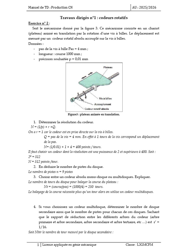 Codeurs rotatifs en génie mécanique | PDF | Usinage | Rotation