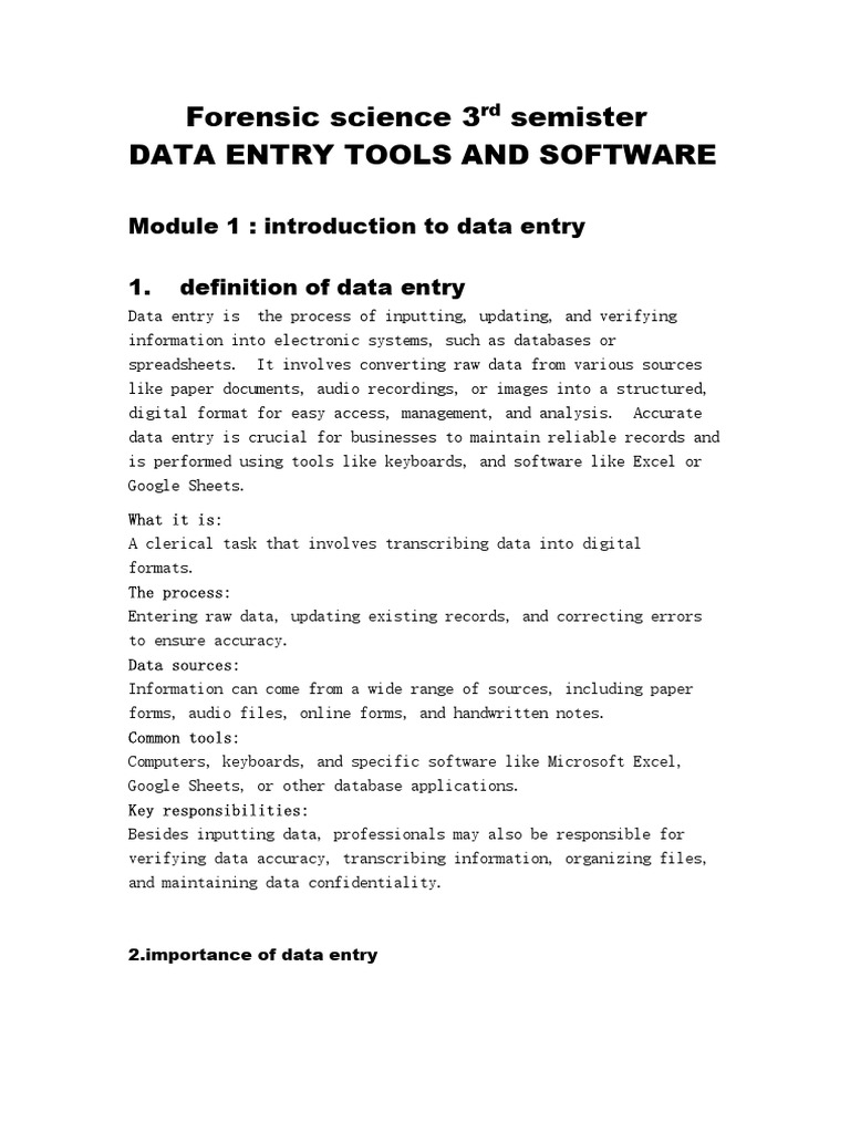 Data Entry Tools and Software Complete | PDF | Databases | Microsoft Excel