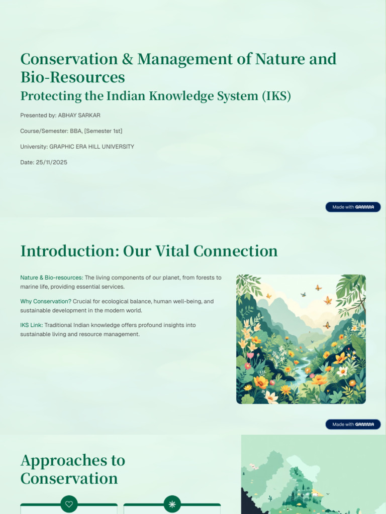 Conservation and IKS Management Strategies | PDF | Conservation Biology ...