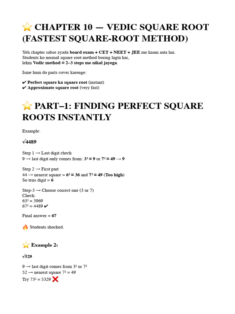 Fastest Square Root Method Pdf