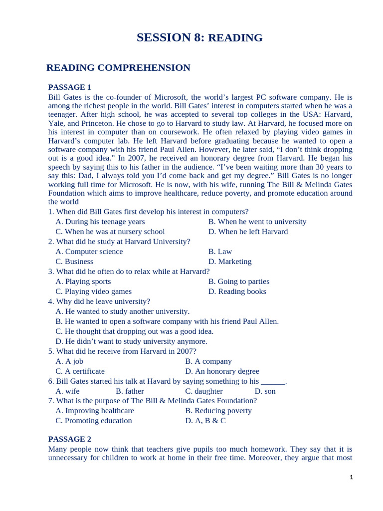 Session 8_Reading | PDF | Healthy Diet | Christmas