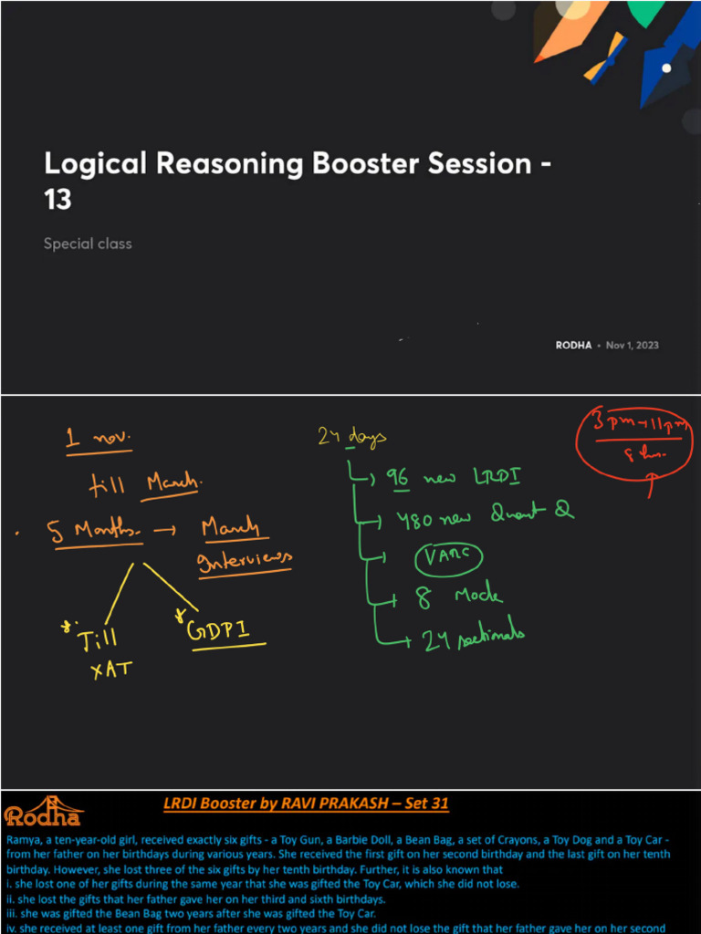 Logical Reasoning Booster Session 13 With | PDF
