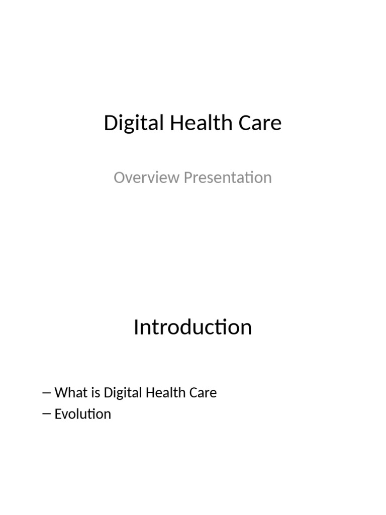 Digital Health Care PDF