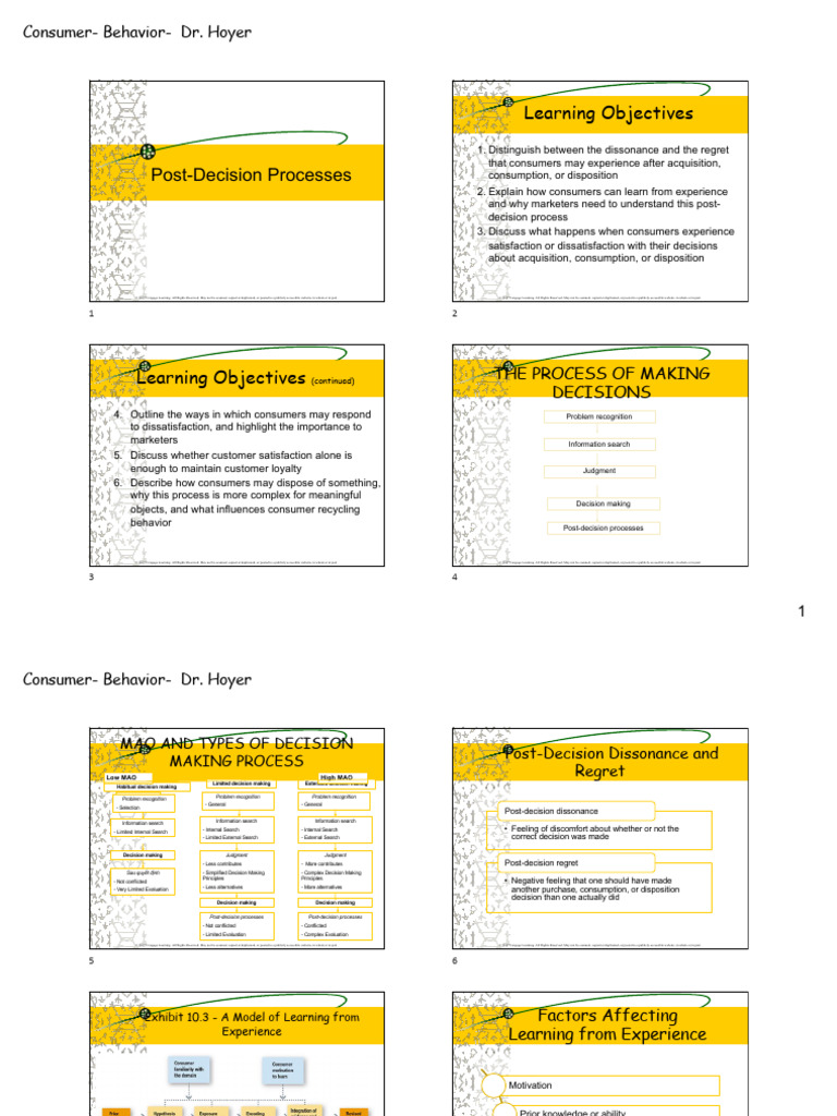 En.chapter 8. Post Decision | PDF | Decision Making | Motivational