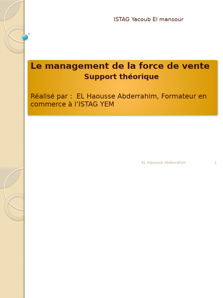 Management de la Force de Vente | PDF | Recrutement | Sodles
