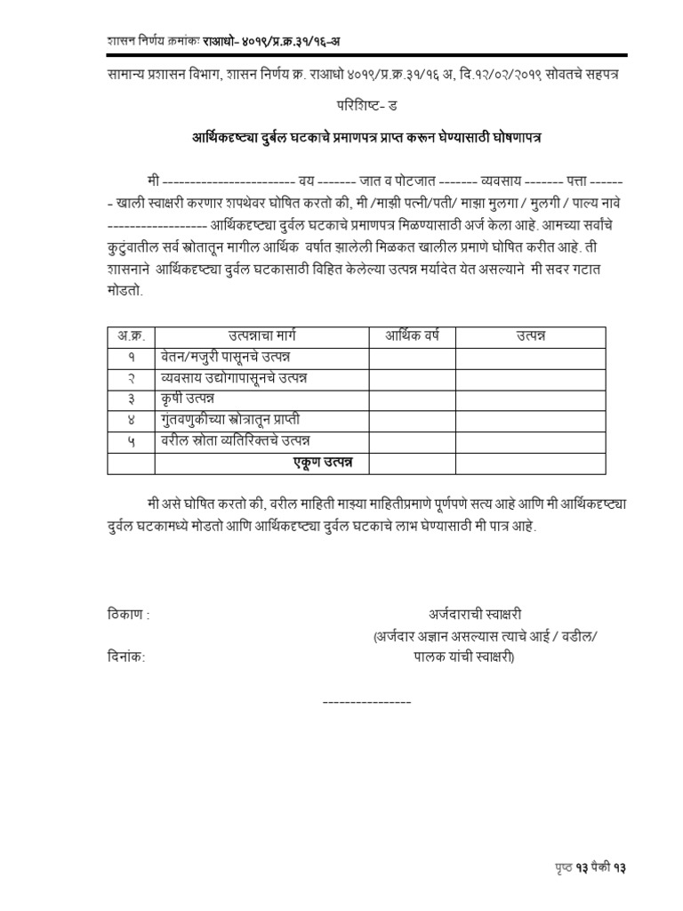EWS पणिणशष्ट- ड | PDF