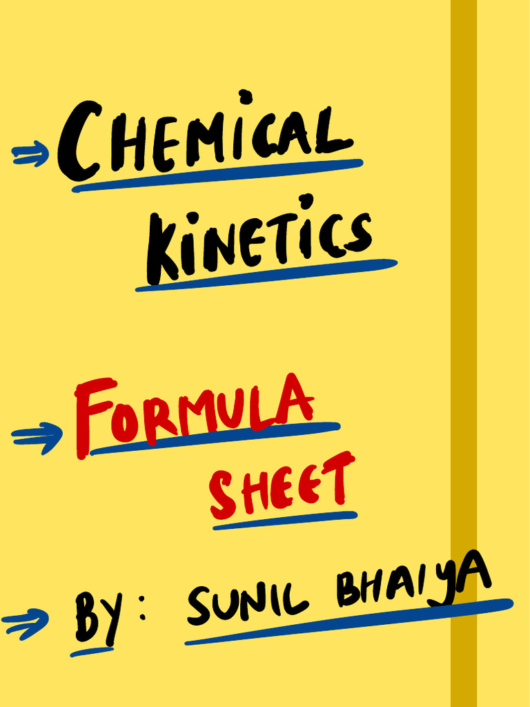 Chemical Kinetics Formula Sheet _251207_113242 | PDF