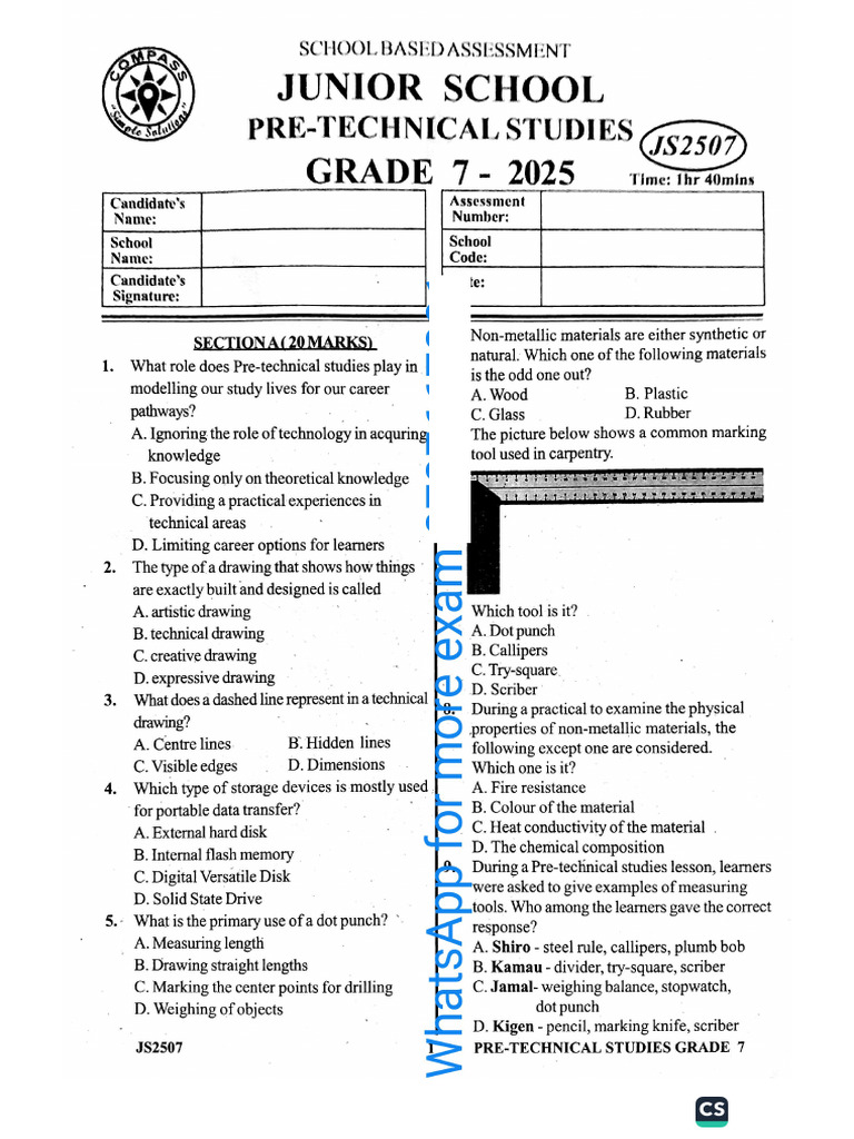 Compass 007 Grade 7 Pre-Tec - 1-4 | PDF