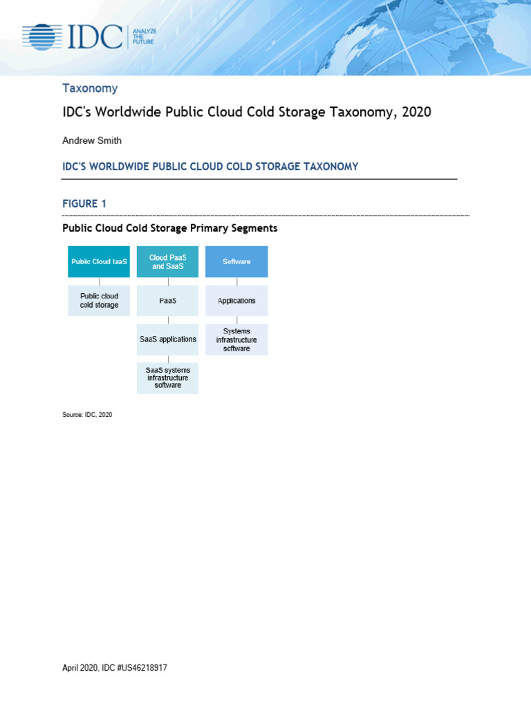 2020 Public Cloud Cold Storage Taxonomy | PDF | Cloud Computing ...