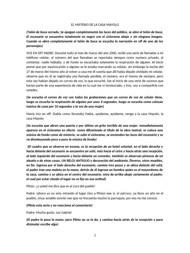 El misterio de la casa Mayolo | PDF