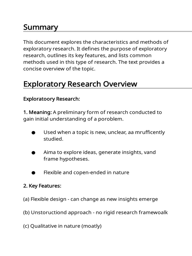Exploratory Research Methods Explained | PDF | Qualitative Research ...