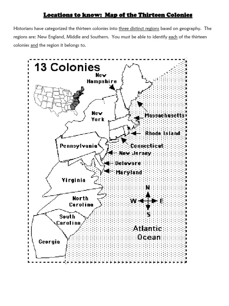 Studyguide Thirteen Colonies | PDF