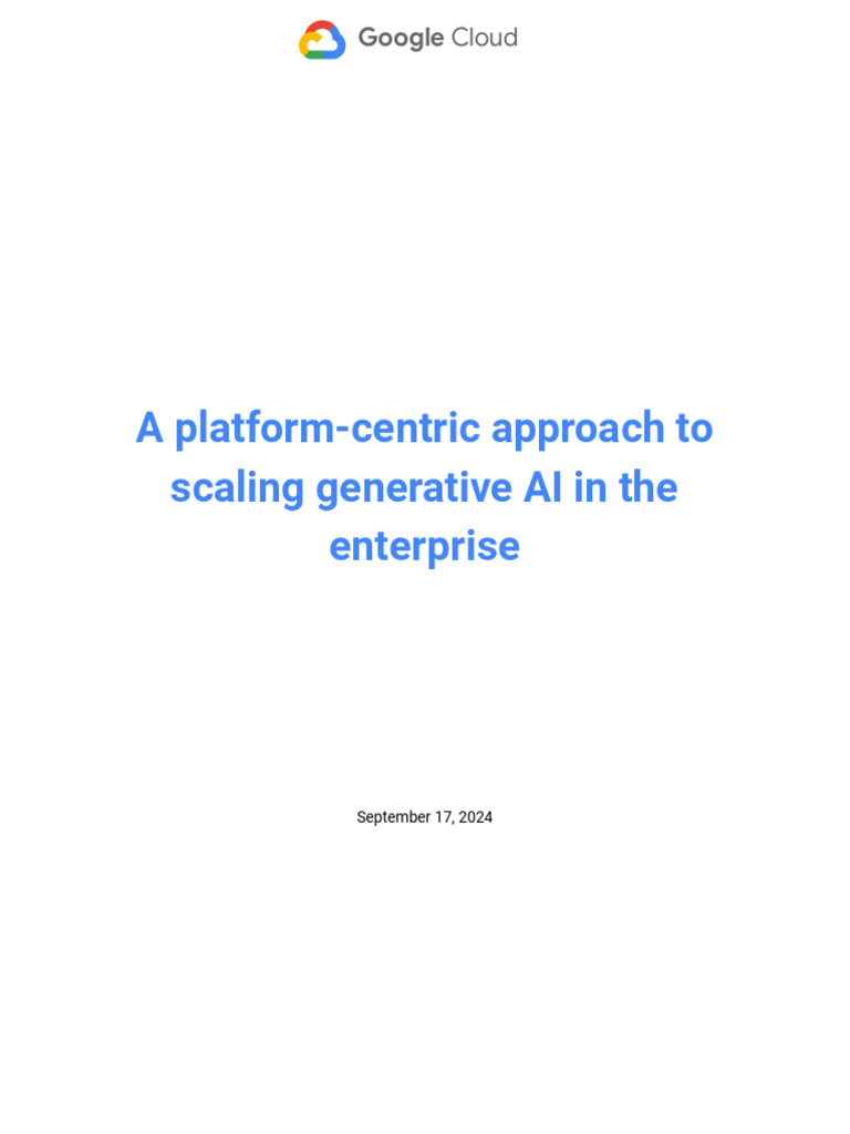 Scaling Generative AI in Enterprises | PDF | Cloud Computing ...