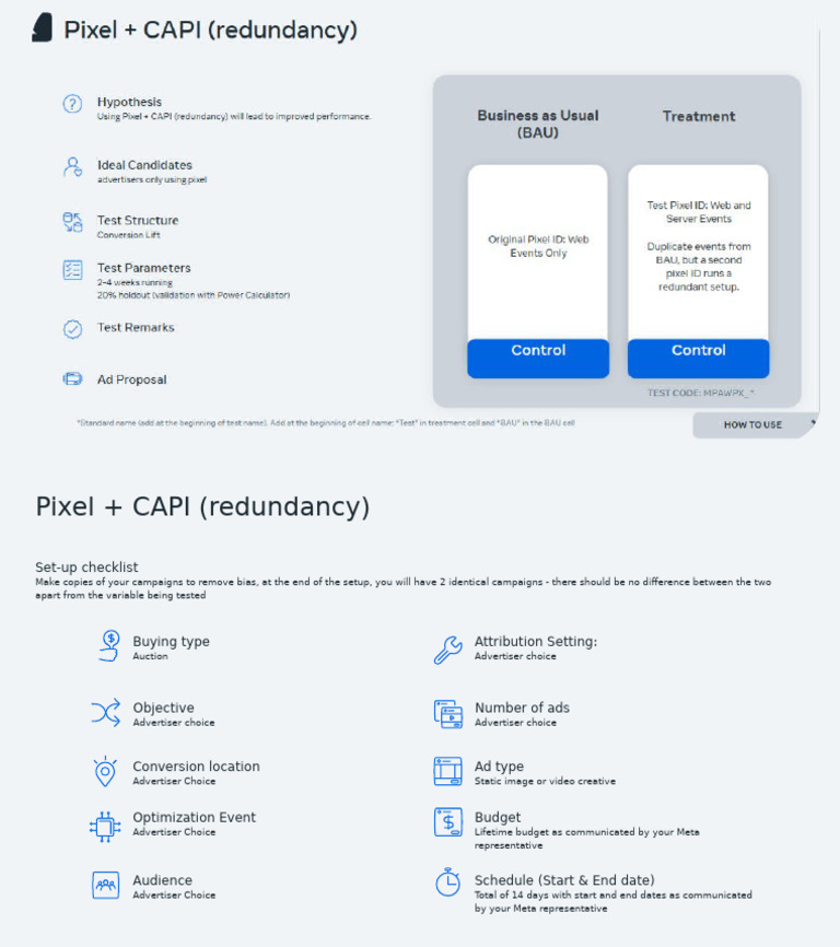 Pixel and CAPI Setup Checklist | PDF