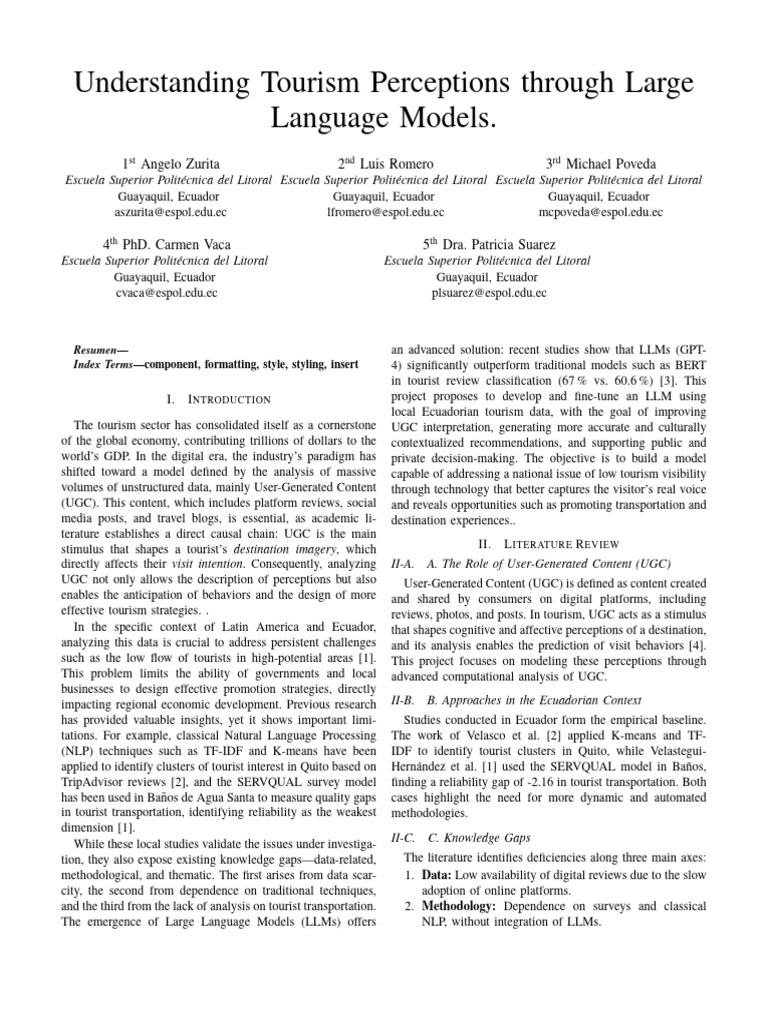 Tourism Perception Analysis with LLMs | PDF | Annotation | Methodology
