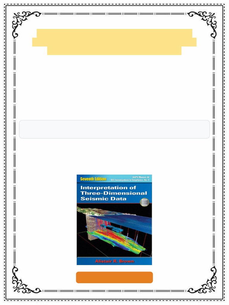 Interpretation of Three Dimensional Seismic Data Seventh Edition ...
