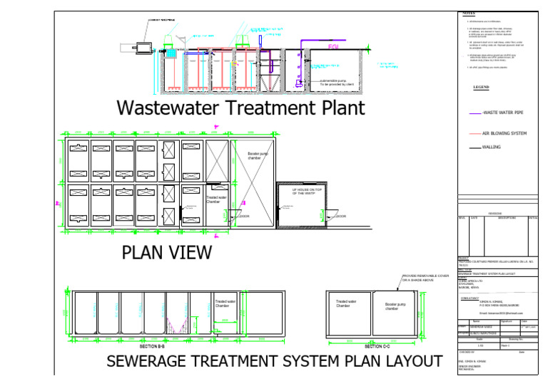 Sewerage Treatment System Layout | PDF | Sanitary Sewer | Gas Technologies