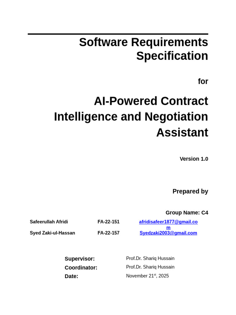 AI Contract Intelligence Requirements | PDF | Usb | Operating System