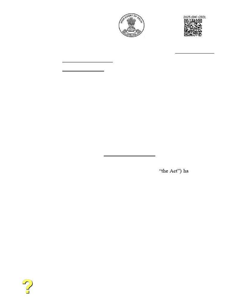 ARB.P. 2075:2024 | PDF | Arbitration | Judgment (Law)