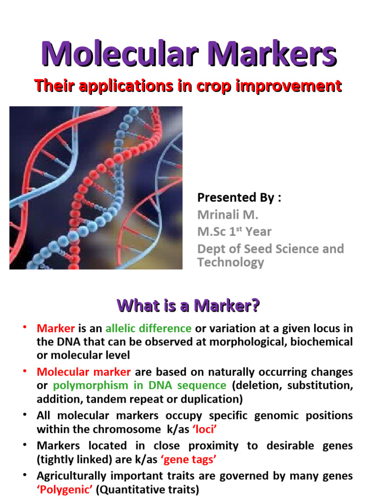 molmarkersmrinali-180608073659 (3) | PDF | Microsatellite | Genetic Marker