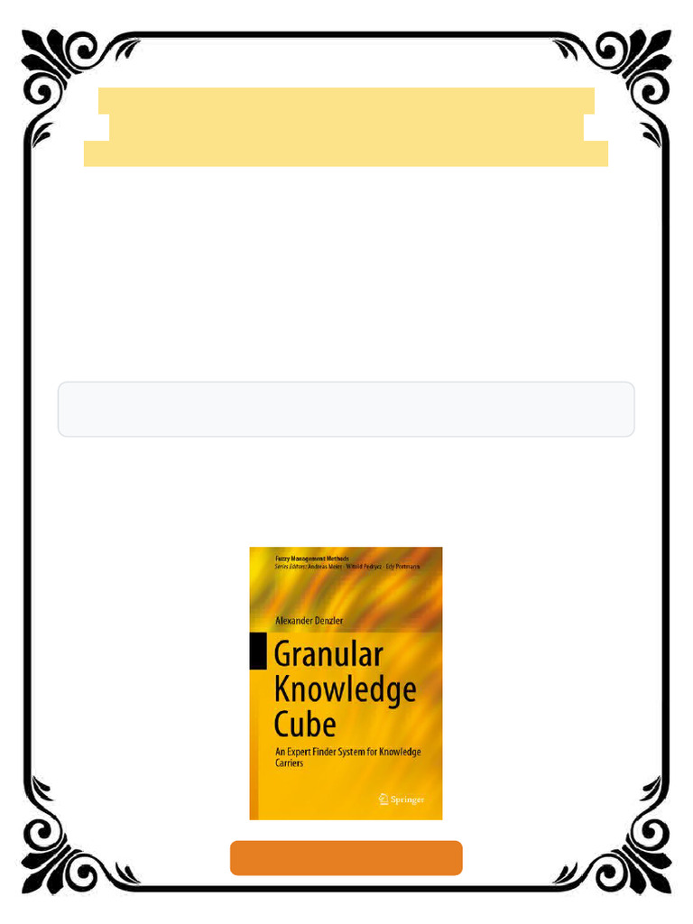 Granular Knowledge Cube An Expert Finder System For Knowledge Carriers ...