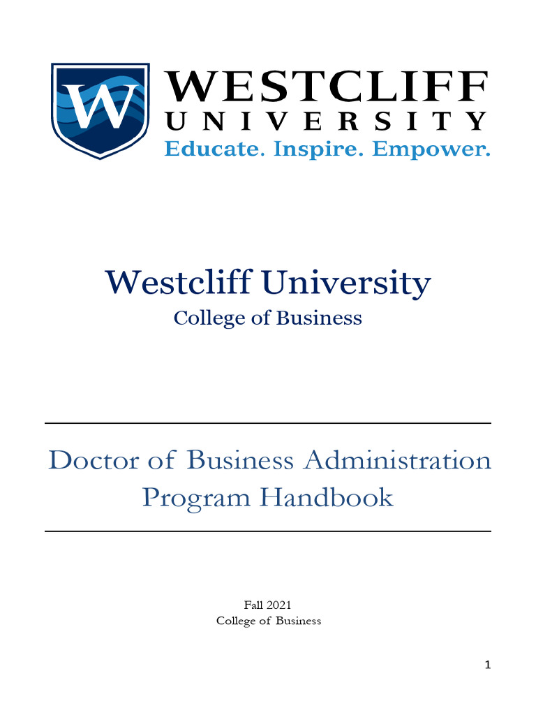 DBA-Handbook-04012022.docx | PDF | Thesis | Analytics