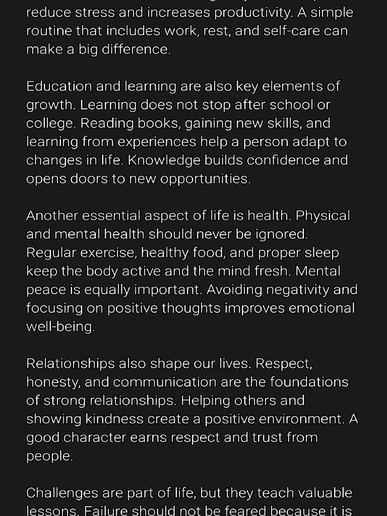 Title - Personal Development and Daily Life | PDF