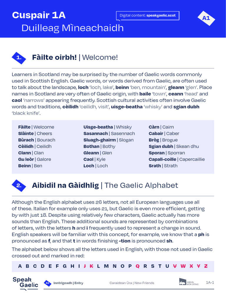 Learn Gaelic: Greetings and Names | PDF | Linguistic Morphology | Languages