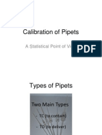 Calibration of Pipets