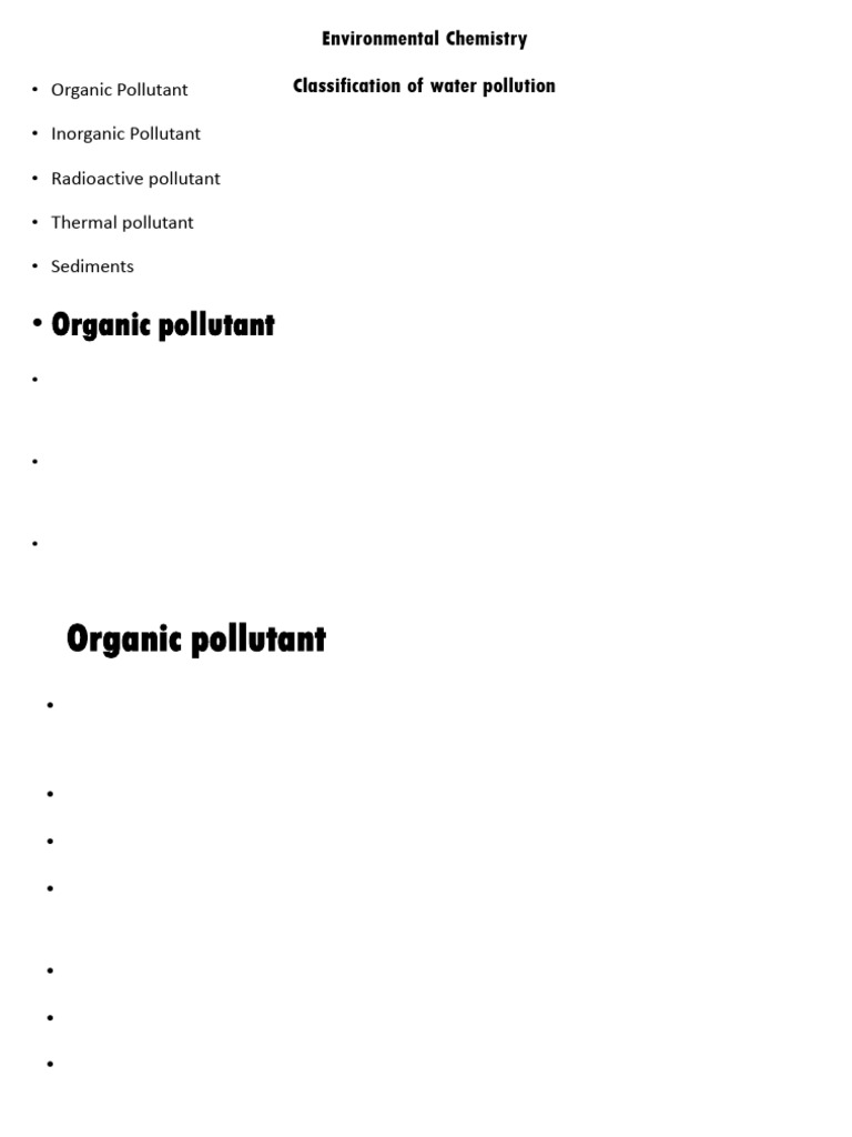 Types and Effects of Water Pollution | PDF | Water Pollution | Manganese