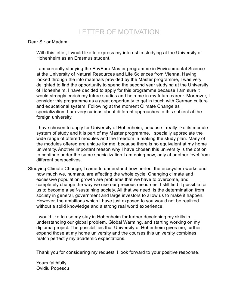 Lettre De Motivation Erasmus Modele  Soalan aj