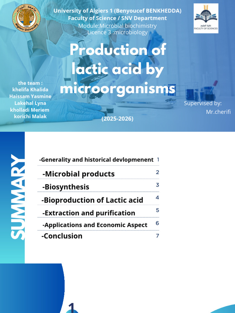 Lactic Acid Production by Microorganisms | PDF | Lactic Acid | Fermentation