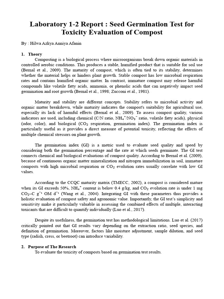 Laboratory 1-2 Report (Seed Germination Test) Hilwa Azkya Anniya Afanin ...