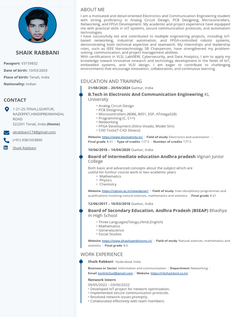 Shaik Rabbani 2 | PDF | Computer Network | Internet Of Things