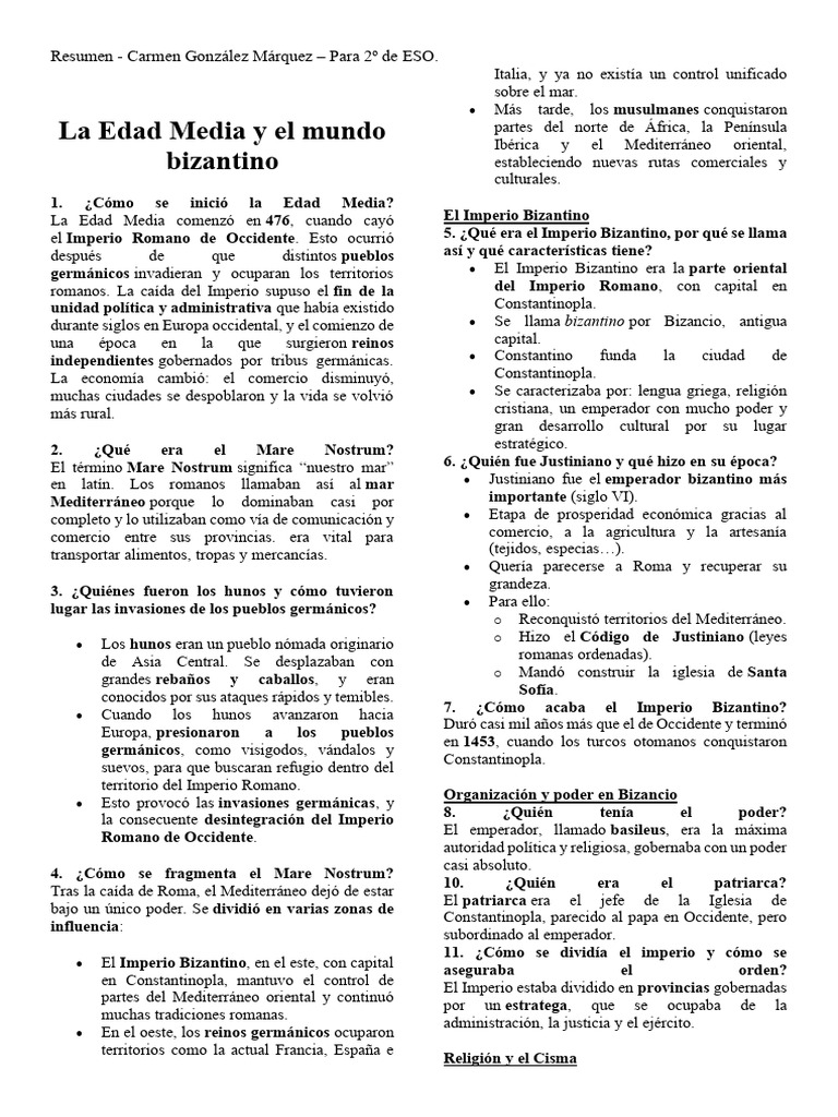 Historia de la Edad Media y Bizancio | PDF | imperio Bizantino | Carlomagno