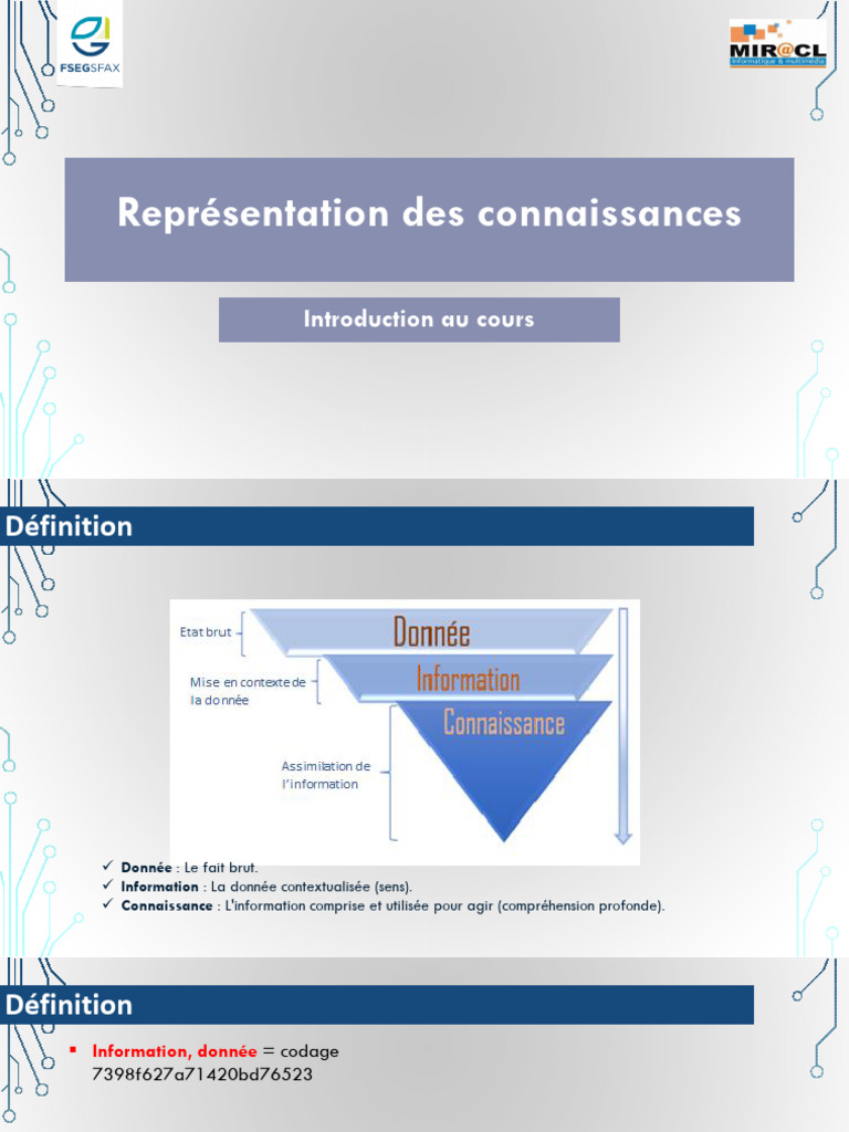Représentation des connaissances et formalismes | PDF | Connaissances ...
