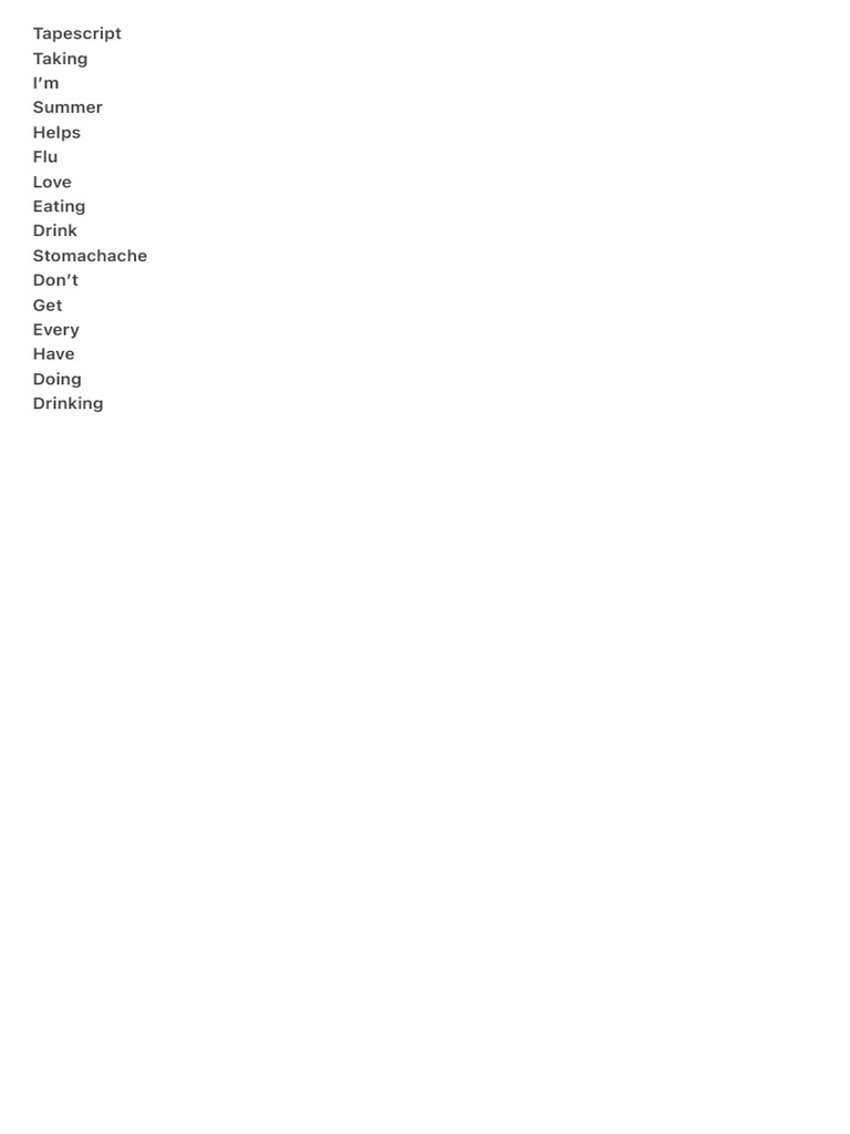 Tape Script | PDF