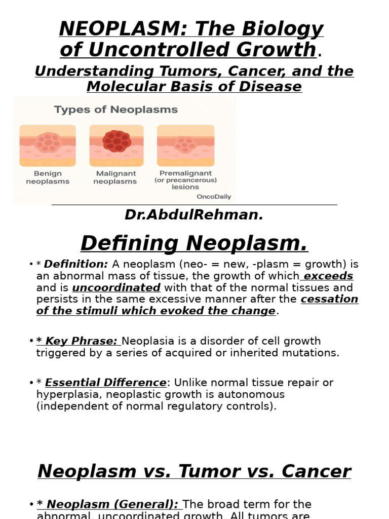 Understanding Neoplasms and Cancer | PDF | Neoplasms | Cancer