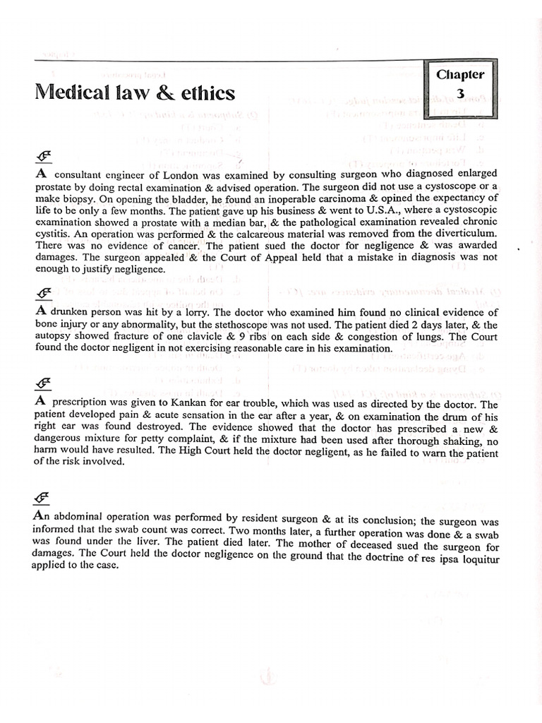 Medical Law and Ethics | PDF