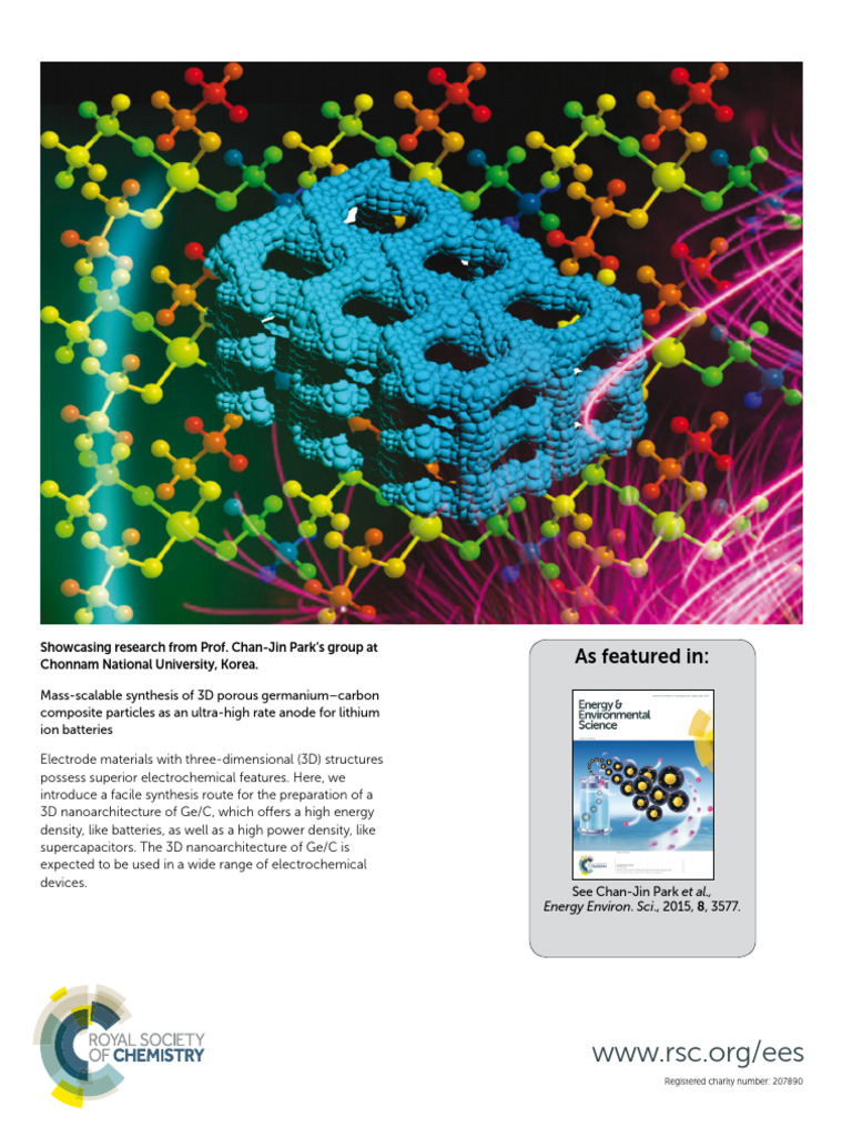 3D Porous Ge-C Composite for Lithium Batteries | PDF | Lithium Ion ...
