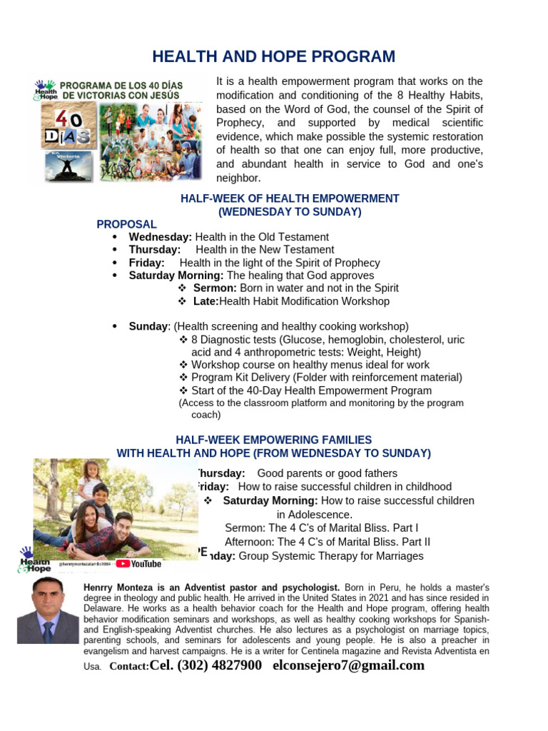 Health and Hope Empowerment Program | PDF