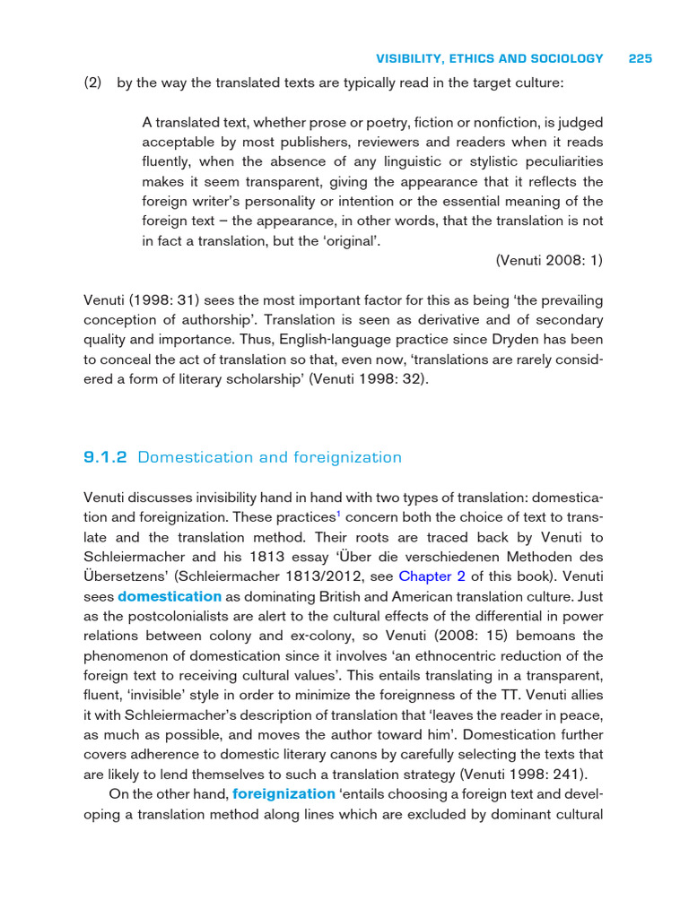 Translation Ethics: Domestication vs. Foreignization | PDF ...