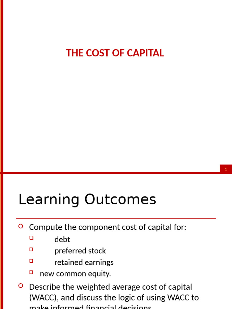 Understanding Cost of Capital Components | PDF | Cost Of Capital ...