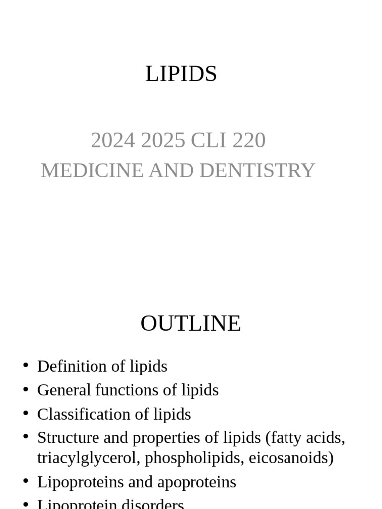 Comprehensive Guide to Lipids | PDF | Lipid | Fatty Acid