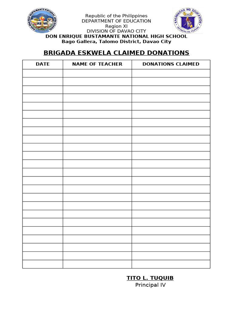 Brigada Donations | PDF