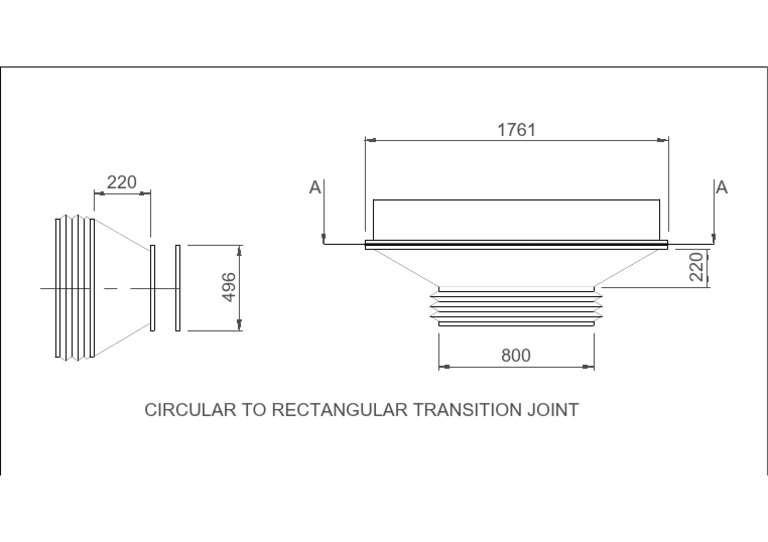 Circular to Rectangular Transition Joint | PDF