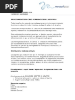 Procedimientos en Caso de Meningitis en La Escuela