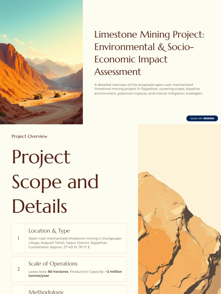 Limestone Mining EIA in Rajasthan | PDF | Surface Runoff ...