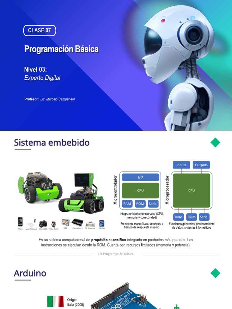 Introducción a Sistemas Embebidos y Arduino | PDF | Arduino | Hardware ...
