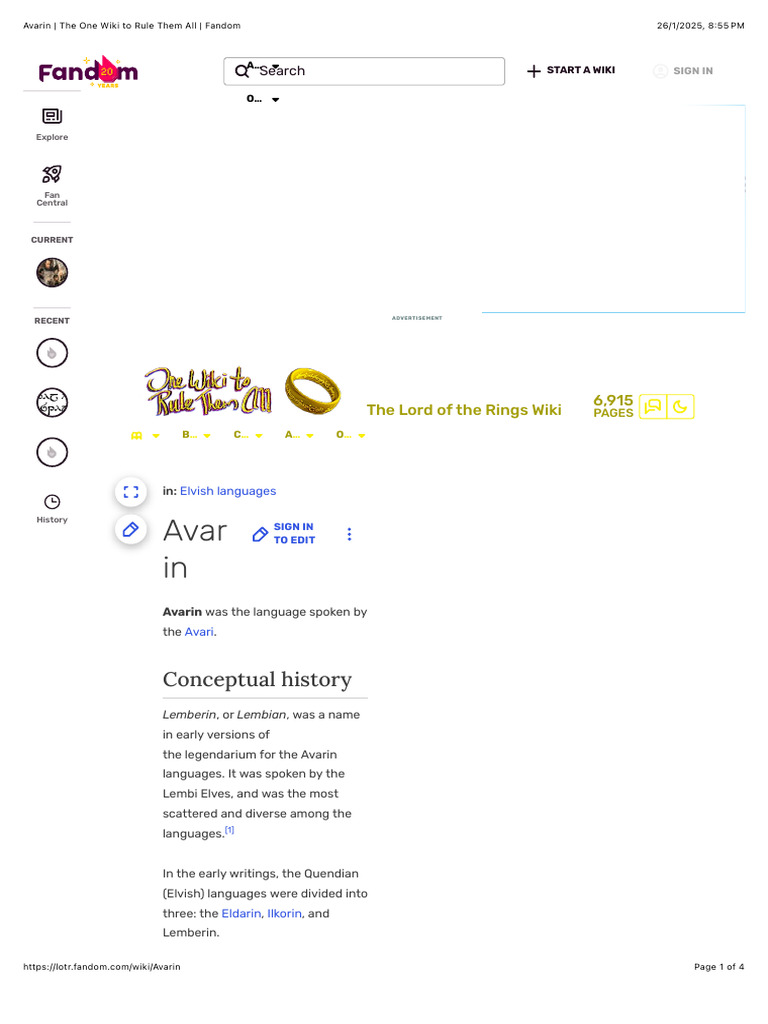 Avarin | the One Wiki to Rule Them All | Fandom | PDF | Mythography ...